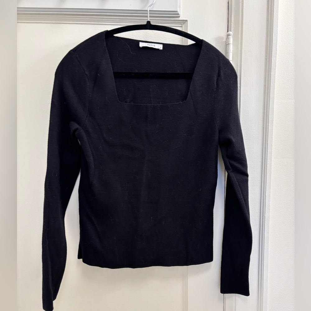 Ricki's Black Square Neck Sweater